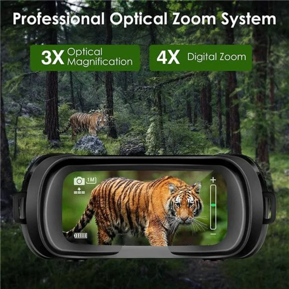Night Vision and Day Binoculars - Digital Infrared Goggles with 2.5